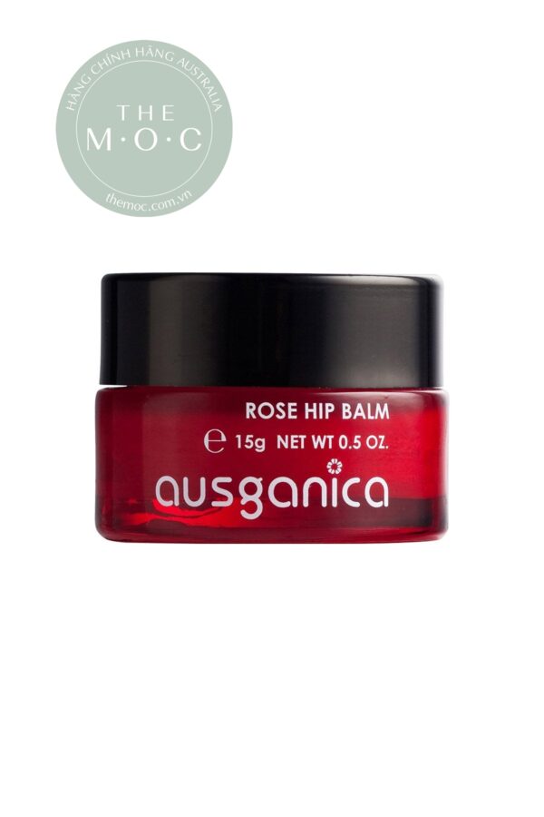 Ausganica kem dưỡng môi hoa hồng - rose hip balm 15g