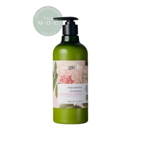 Ausganica Kem dưỡng tay và cơ thể hương hoa hồng - Rose Geranium Nourishing Hand & Body Lotion